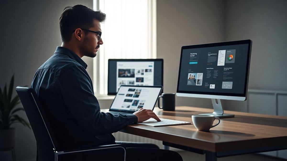 Escolha e personalização de templates institucionais WordPress e interface administrativa WordPress